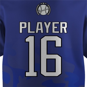 Vente en gros de maillot de baseball imprimé avec logo personnalisé séchage rapide respirant de haute qualité anti-UV évacuation de l'humidité forme hommes - Product Image 5