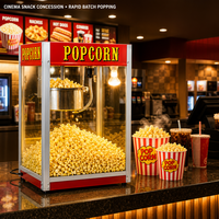 Machine à Popcorn Électrique Commerciale Automatique Style Cinéma Haute Efficacité Usage Durable pour Événements de Carnaval et Food Truck