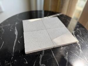 Most Selling Pearl Cream Marble <b>Coaster</b> Set With Natural Stone Finish For Elegant Home Decor Coffee <b>Table</b> Protection - Product Image 4