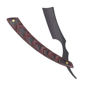 มีดโกนหนวดสำหรับร้านตัดผมมืออาชีพด้ามจับทำจากไม้ใบมีดโกนแบบตรง - Product Image 3