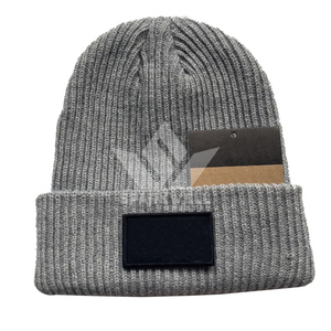 Bonnet unisexe blanc en tricot à revers, couleur unie, pour adulte, décontracté, 100 % acrylique, tricoté à la machine, chaud - Product Image 4