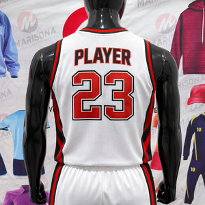 Conjunto de Uniforme de Baloncesto Sublimado con Malla Transpirable, Diseño Personalizado, Absorbe la Humedad, Nombre del Jugador Bordado, Tallas Grandes - Product Image 4