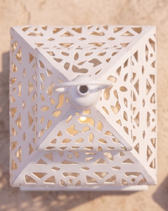 Modern <b>White</b> Temple Moroccan Style Candle Lantern Indore Decoration Lantern Hanging Stand for Decoration Candle Vessels - Product Image 6