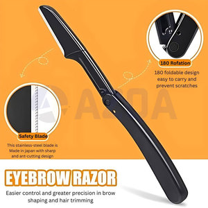 Set de Cuidado de Cejas de Acero Inoxidable con Recubrimiento Negro Premium, con Pinzas de Precisión, Tijeras, Depiladora y Cepillo - Product Image 5