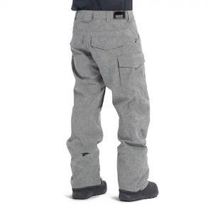 Pantalon cargo imperméable gris pour homme, poids moyen, polyester, style décontracté, poches latérales, fermeture boutonnée, vêtements d'hiver - Product Image 5