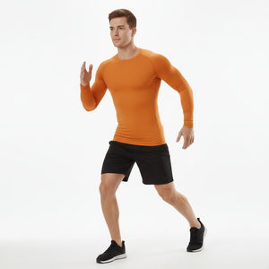 Wholesale Sublimation Printed MMA Rash Guard for <b>Men</b> <b>Men's</b> Long Sleeve <b>Compression</b> Rashguard Bjj with side panels - Product Image 2