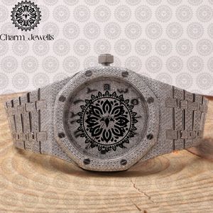 Reloj Mecánico de Lujo Charm de Acero Inoxidable, Caja de 40 mm, Correa de 20 mm, Estilo Vintage Hip Hop, Cristal, Resistencia al Agua de 10 Bares, Fecha Automática - Product Image 6