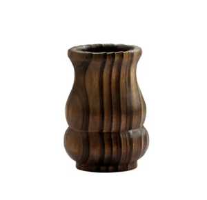 Vase à fleurs en bois artisanal en forme d'heure de prière, grain naturel, bois massif, vase à bourgeons de table, récipient décoratif floral, décoration intérieure - Product Image 4
