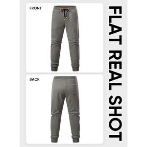 2025 hommes gymnastique pantalons de survêtement fermeture éclair poches polaire conique Joggers cordon taille athlétique entraînement survêtement pantalon pour - Product Image 4