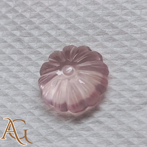 Camée sculptée en quartz rose naturel, pierre précieuse en vrac, prix de gros fabricant pour la fabrication de bijoux, rose calibré - Product Image 1