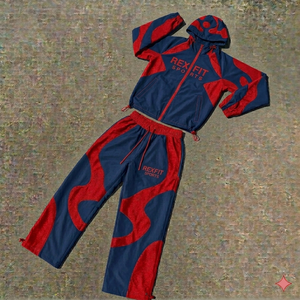 Waterproof Full Zipper Eco-Friendly Breathable Streetwear Jacket <b>Trouser</b> Color Blocked Men Windbreaker Custom Design 2 Piece - Product Image 3