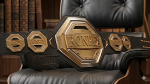 2025 Custom Design Championship Wrestling Belts Ronpex International RI-2605 Sialkot Pakistan 4mm Zinc <b>Plates</b> Leather Strap - Product Image 6