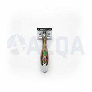 Handcrafted Wooden Handle Double Edge Safety <b>Razor</b> Multicolor Silver Head Eco Friendly Manual Wet Shaving Tool for <b>Men</b> - Product Image 3