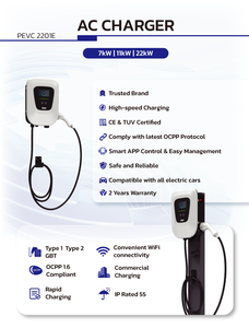 Chargeur intelligent Pilot Ac Ev Charger avec <span class=keywords><strong>Bluetooth</strong></span> /Ethernet/WI-FI Station de charge murale 7kW/11kW/22kW EV pour <span class=keywords><strong>voiture</strong></span> électrique - Product Image 6