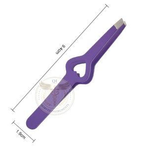 Purple Plastic Eyelash Tweezers with Heart-Shaped Handle Smooth Tip <b>Precision</b> <b>Tool</b> for Eyelash Application - Product Image 2