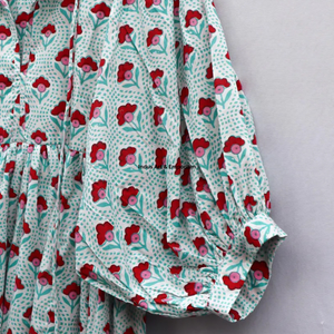 Beautiful floral Cotton Block Printed dress Dress For Casual wear Hand Block Printed Dress - Product Image 5