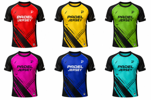 Camiseta de Pádel Personalizada OEM, Sublimada, Deportiva, de Secado Rápido, Transpirable, Uniforme de Equipo con Logotipo Personalizado - Product Image 2
