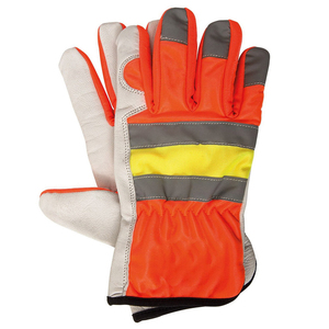 Gants de travail en cuir véritable haute visibilité pour hommes, de qualité supérieure, robustes, respirants, pour mécaniciens, meilleur prix OEM - Product Image 1
