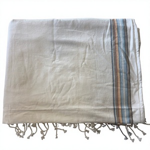 Toalla Kikoy de Algodón con Rayas de Felpa de un Solo Lado, de Secado Rápido, Jacquard, para Deportes/Playa/Viajes, Uso en Todas las Estaciones - Product Image 1