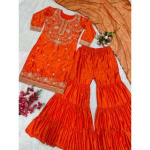 Conjunto de Traje de Fiesta para Mujer de Diseñador con Top, Pantalón y Dupatta, Atuendo Formal Elegante - Product Image 3