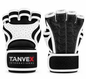 TANVEX INTERNATIONAL Half <b>Finger</b> Gym Gloves PU Mesh Breathable Non-Slip Adjustable Wrist <b>Strap</b> Unisex Weight Lifting Fitness - Product Image 3