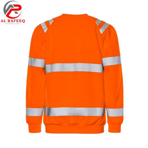 Sweat-shirt personnalisé avec logo pour hommes, col rond, haute visibilité, réfléchissant, en polaire pour l'hiver, pour femmes, vente en gros 2026 - Product Image 4