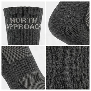 North Approach Crew <b>Socks</b> <b>Wool</b> Nylon Hiking Breathable Solid Color Adult Autumn Season - Product Image 4