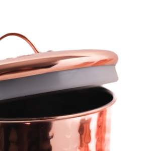 Hammered Copper Finish Airtight Storage Jar <b>Set</b> | Decorative Kitchen <b>Canisters</b> for Pantry Organization - Product Image 4