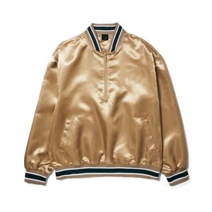 Wholesale Custom Logo High Quality 100% Satin Polyester Plus Size <b>Jacket</b> Waterproof <b>Men's</b> Baseball Satin <b>Bomber</b> <b>Jacket</b> - Product Image 1