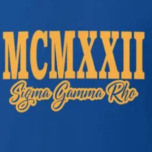 T-shirt à chiffres romains MCMXXII Sigma Gamma Rho, bleu, vêtements de sororité grecque pour femmes, t-shirt décontracté à manches courtes, chemise graphique universitaire - Product Image 6