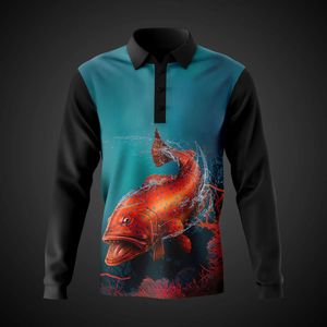 Wholesale Mens Performance Fishing <b>Hoodie</b> Quick Dry <b>UV</b> <b>Protection</b> Blank 100% Polyester UPF50 Hooded Fishing Shirt - Product Image 3