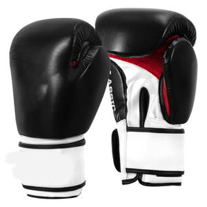 Gants de boxe en cuir respirants unisexes personnalisés avec votre propre logo imprimé, fermeture à boucle et crochet - Gants d'entraînement professionnels - Product Image 2
