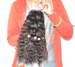 Cheveux humains indiens naturels bouclés HD 7*7 Closure, non traités chimiquement, 100% double drawn, cuticules alignées, style Deep Wave - Product Image 6