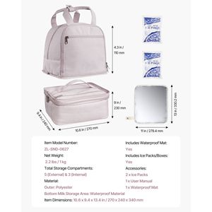 Zaino Portatile per Tiralatte Manuale con Borsa Termica e Accessori per S1/S2 per Conservazione del Latte Materno - Product Image 4