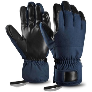 Gants de ski chauffants imperméables pour l'hiver, gants de ski en cuir coupe-vent pour l'extérieur, gants de ski d'hiver de haute qualité avec logo personnalisé - Product Image 1