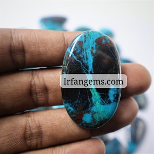 Lot en gros de cabochons d'azurite 100% naturelle, pierres d'azurite faites à la main de formes et tailles variées pour la fabrication de bijoux, lot en vrac de cristaux d'azurite - Product Image 4