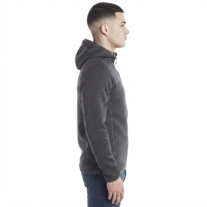 <b>Men</b> Zipper Hoodie <b>Fleece</b> Zipper Sweatshirt Windproof Casual Winter Wear Regular Fit Solid Color Knitted <b>Jacket</b> <b>Men's</b> - Product Image 3