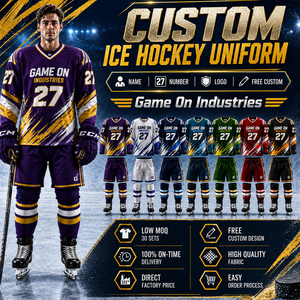 Premium Quality New Trendy Custom Design Player Name Number Logo Printing Athletic Sports Sublimated Ice Hockey Uniform Sets - Product Image 1