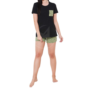 Eco-Friendly Cotton <b>Knit</b> Two-Piece <b>Set</b> for Women Comfortable & Trendy Casual Wear Summer Short <b>Sets</b> - Product Image 5