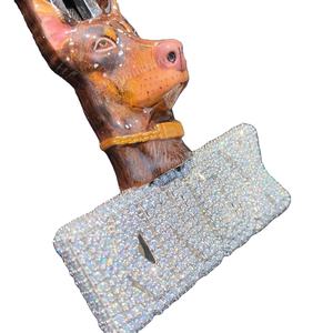 Collier pendentif personnalisé en argent sterling avec diamant moissanite VVS de luxe, tête de chien en émail, nom personnalisé, pendentif de mode conçu sur mesure - Product Image 1