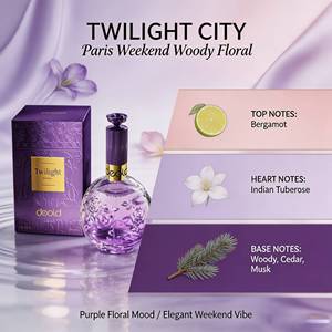 Deold Twilight City OEM Logo Personnalisé Parfum en Gros 100ml <span class=keywords><strong>Paris</strong></span> Weekend Parfum Floral Boisé - Product Image 4