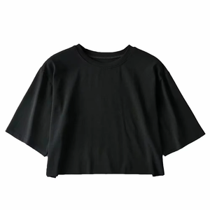 Top Corto de Algodón para Mujer, Ropa Casual, Venta al Por Mayor, Bajo MOQ - Product Image 5