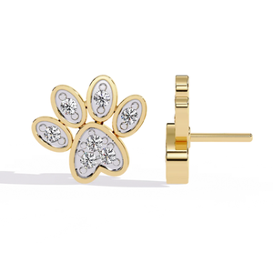 AJRETAIL 0.18ct Natural Diamond <b>Earrings</b> 14K Gold Round Brilliant Cut HI Color VS-SI Clarity <b>Cute</b> Style - Product Image 4