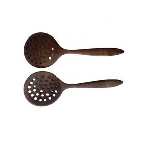 Cuillère en bois artisanale personnalisée avec poignée design/motif rond Cuillère de cuisine en bois d'acacia Ustensiles pour cadeaux Vaisselle de fête - Product Image 6