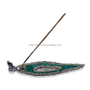 Soporte de incienso de metal de lujo para palos de latón con color plateado/dorado a precio barato de la India - Product Image 3