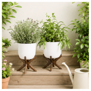 Modern Solid Wood Plant Stand Eco-Friendly Minimalist Indoor Flower <b>Pot</b> <b>Holder</b> Floor Standing Display for Home & Garden Decor - Product Image 4