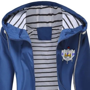 เสื้อแจ็คเก็ตกันลม Sigma Gamma Rho น้ำหนักเบา ซิปเต็มตัว เสื้อผ้ากีฬากันลมสำหรับออกกำลังกาย เสื้อแจ็คเก็ตสำหรับทีมกีฬา รับผลิตตามแบบ OEM ODM - Product Image 2