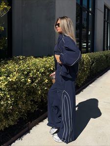Wholesale Women's Wide Leg Track Pants <b>Lightweight</b> Training Sports Pants Elastic Waist Fitness Gym <b>Joggers</b> - Product Image 6