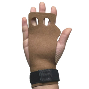 Gants de sport en cuir à 2 trous avec support de poignet réglable pour la musculation et l'entraînement de force, unisexe, poignée de gymnastique à 2 trous - Product Image 4