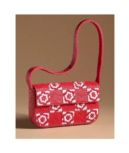Bolso Bandolera de Ganchillo a Rayas, Estilo Bohemio, Bolso de Hombro para Mujer, Diseño Multicolor, Uso Diario - Product Image 4